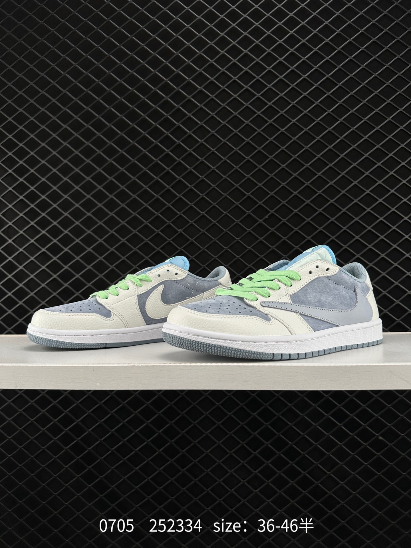 Fragment Design x Travis Scott x Nike Air Jordan 1 Low OG SP”Military Blue”